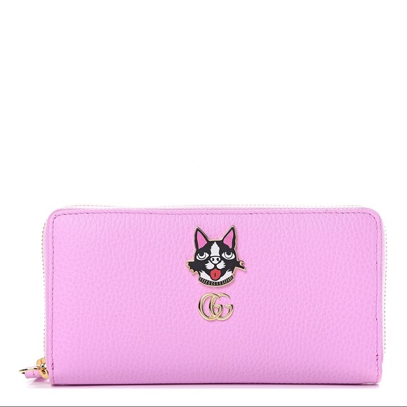 Gucci Limited Ed. Marmont Bosco Pink Zip Wallet - Picture 3 of 11